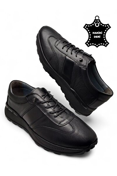 MAGIC SHOES Men's Inner Outer Genuine Leather Ultra Comfortable Orthopedic Sole Lightweight m Transitional Black Casual Sports Shoes
