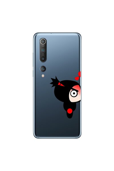 Dali Design حافظة شفافة متوافقة مع هاتف Xiaomi Mi 10 بتصميم Couple Pucca 1