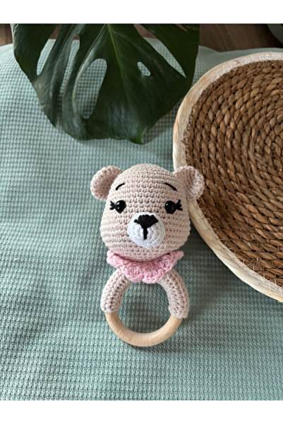 Aia&Co Amigurumi Ayıcık Hediyelik Çıngırak ve Diş Kaşıyıcı Sevimli Ayıcık