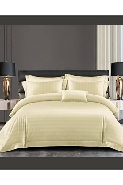 Truva Grup 6 Piece Bedding Set – Damask Finetat Deluxe – Double Bed – Cream – Premium Quality