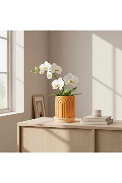 By Tridome Norla Decorative Vase - Gold / Wooden Base