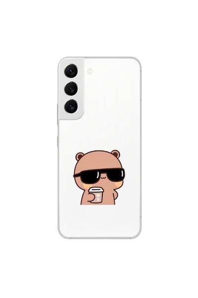 Dali Design حافظة شفافة متوافقة مع هاتف سامسونج جالاكسي S22 بتصميم دمية دب لل...