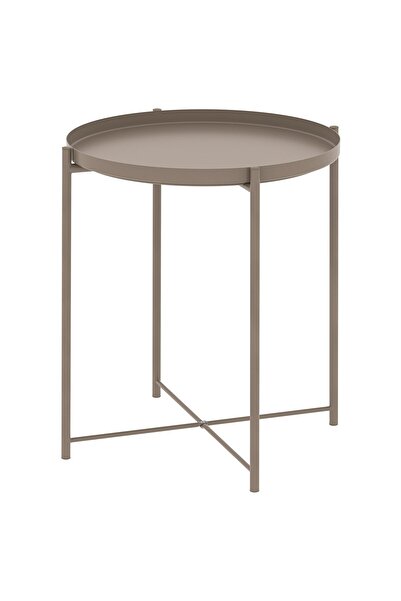 IKEA GLADOM Tray table, dark grey-beige, 45 x 53 cm
