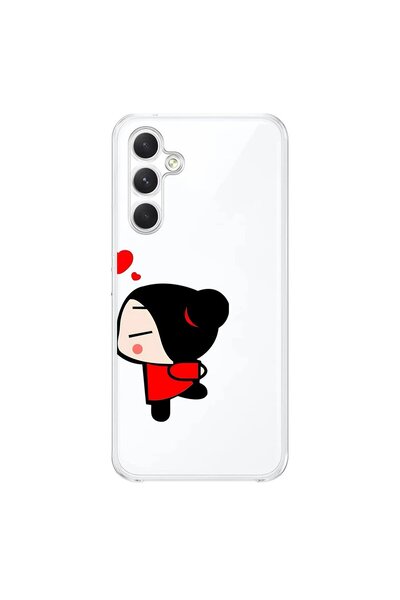 Dali Design Samsung Galaxy A34 Compatible Transparent Case Couple Garry 2 Des...