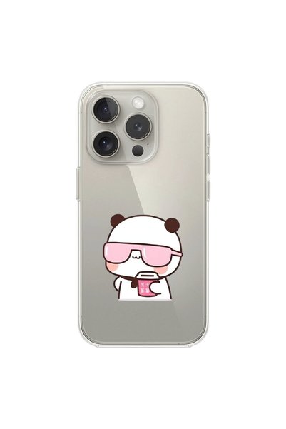 Dali Design iPhone 13 Pro Compatible Transparent Case Couple Teddy Bear 2 Des...