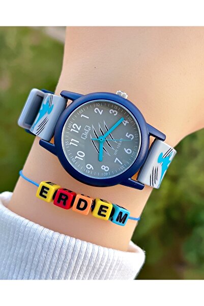 Q&Q Silikon Kordonlu 10 Atm Su Geçirmez Erkek Çocuk Kol Saati Kişiye Özel Hed...