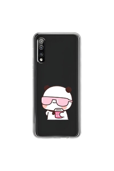 Dali Design حافظة شفافة متوافقة مع هاتف سامسونج جالاكسي A50 بتصميم زوجي تيدي ...