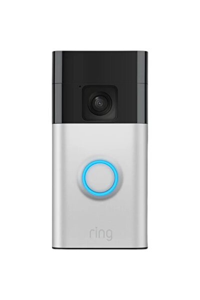 Ring جرس باب فيديو لاسلكي رينج بدقة 1080 بكسل - نيكل ساتان ممتاز وعالي الجودة