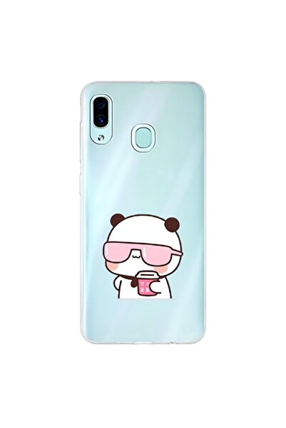 Dali Design حافظة شفافة متوافقة مع هاتف سامسونج جالاكسي A30 بتصميم زوجي تيدي ...