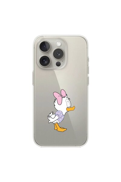 Dali Design iPhone 11 Pro Compatible Transparent Case Couple Duck 1 Design