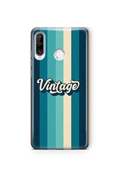 FLAMENKO حافظة هاتف شفافة بنمط عتيق متوافقة مع هاتف هواوي P30 لايت