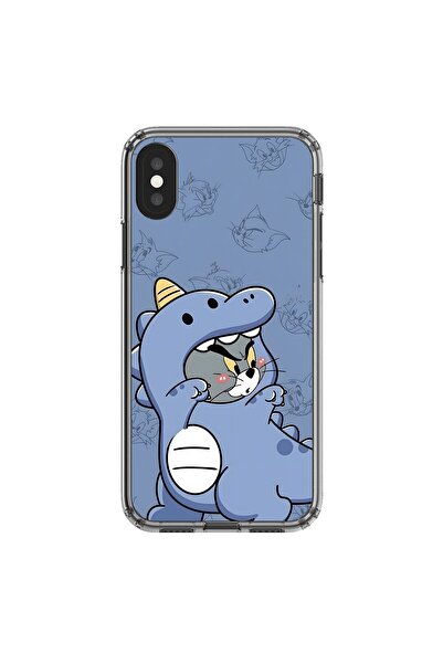 Dali Design iPhone XS Max Compatible Transparent Case Couple Cat 1 Design