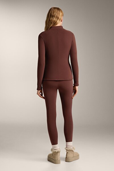 Oysho Super-extra-warm seamless 70cm high-rise ankle-length leggings