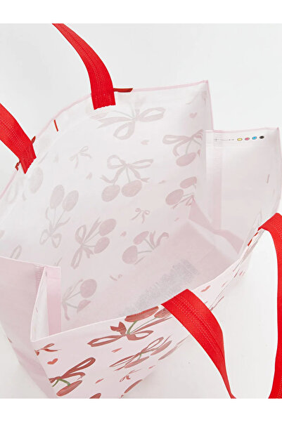 LC Waikiki Bow Printed Women's Shopping Bag