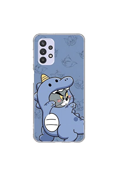 Dali Design حافظة شفافة متوافقة مع هاتف سامسونج جالاكسي A32 بتصميم كيور كات 1