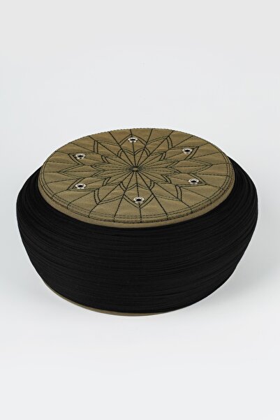 Sarıkhane تاليبي ساريغ - قماش أسود - غطاء رأس أخضر - لفة دائرية - عين الطائر ...