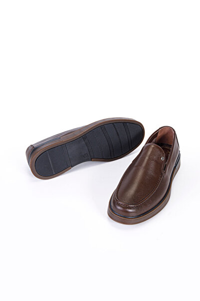 Vantaggio Corte Brown 100% Genuine Leather Loafer Men's Shoes