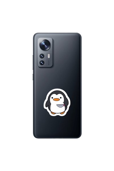 Dali Design حافظة شفافة متوافقة مع هاتف Xiaomi Mi 12 Pro بتصميم Couple Penguin 2