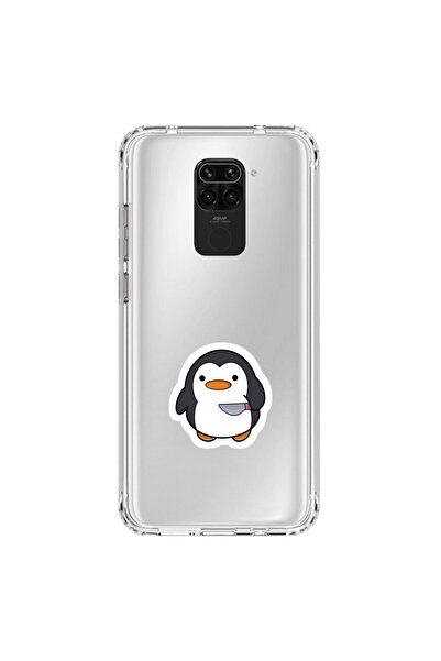 Dali Design Xiaomi Redmi Note 9S Compatible Transparent Case Couple Penguin 2 Designs