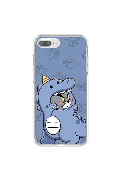 Dali Design iPhone 7 Plus Compatible Transparent Case Couple Tom 1 Design