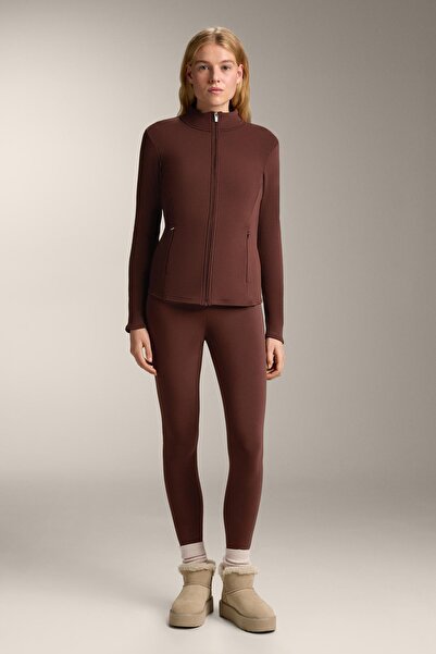 Oysho Super-extra-warm seamless 70cm high-rise ankle-length leggings