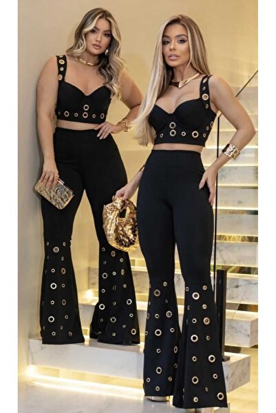 Estilo Fashion Set dublu cu detaliu ochi de pasăre spaniolă