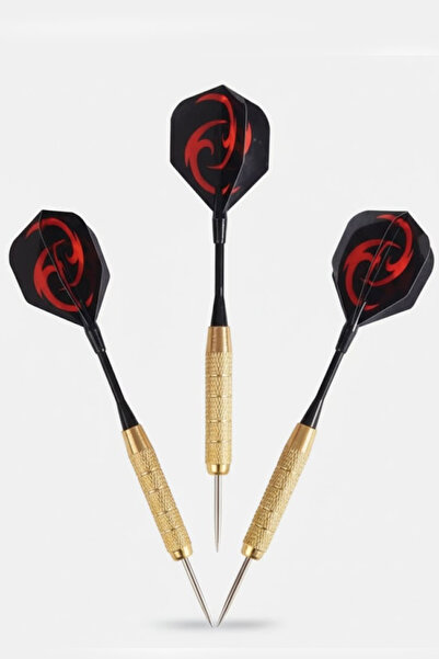 Delta Professional 3-Piece Dart Arrow Set 24 Gram Dart Arrow |   3 Pieces Gold Body Steel Tip High Impact