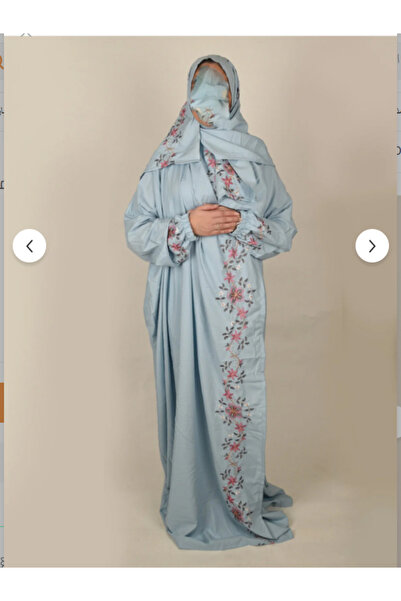 New Sheet شرشف صلاة مطرز (مرد) فخم جدا مع طرحة متصلة واسع ومريح