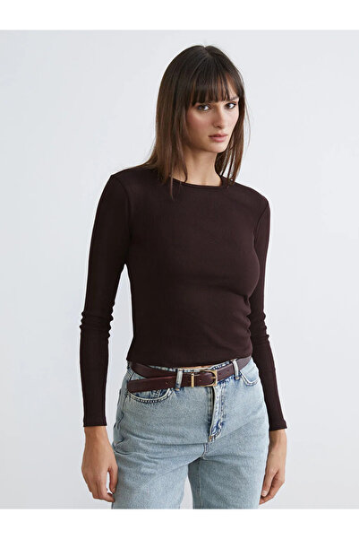 LC Waikiki Crew Neck Corded Fabric Women's Bodysuit