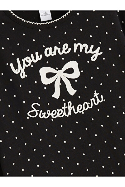 LC Waikiki Κορδέλα με τύπωμα Κοριτσίστικα μπλουζάκια 2-συσκευασία