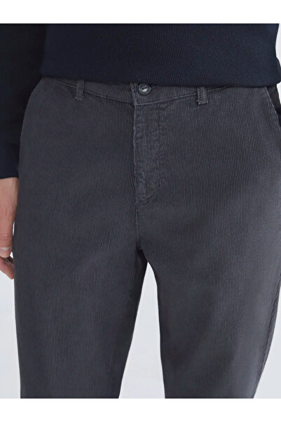 LC Waikiki Anthracite Loose Fit Velvet Men's Trousers