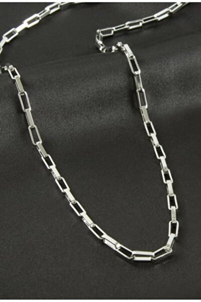 AKSESUARIM Unisex Rectangular Model Steel Chain