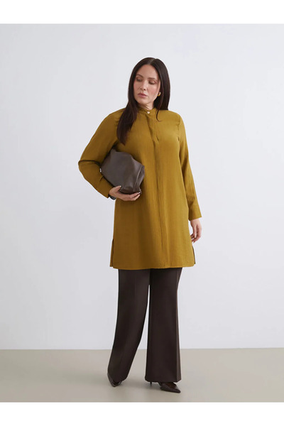 LC Waikiki Judge Collar Textured Women's Shirt Tunic