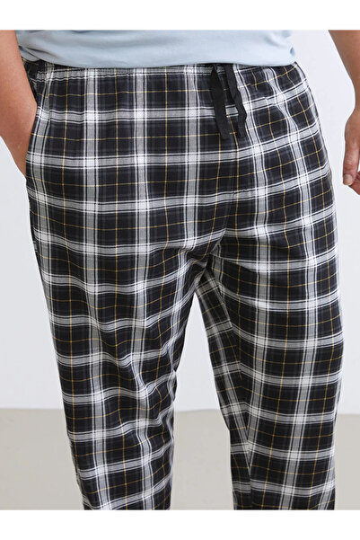 LC Waikiki Plus Size Standard Fit Plaid Men's Pajama Bottoms