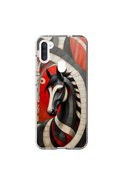 Dali Design حافظة شفافة متوافقة مع هاتف سامسونج جالاكسي A11 بتصميم تابلت 5