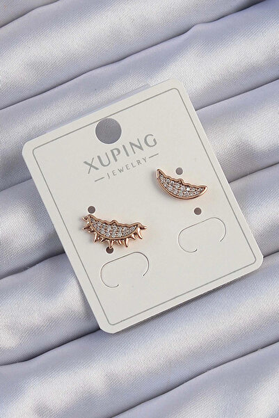 shopwave Xuping روز اللون الزركون الأحجار الكريمة القمر والشمس تصميم الأقراط