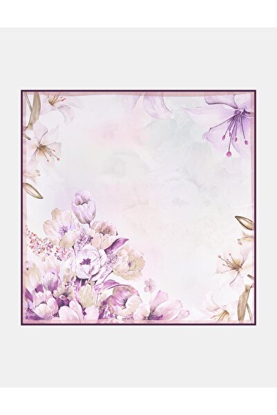 Kayra Eșarfă cu model de flori violet