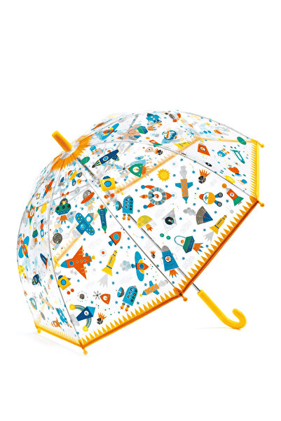 djeco Space Uzay Desenli Unisex Çocuk Şemsiye