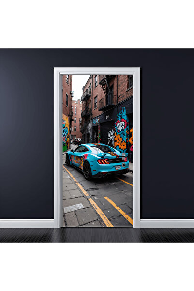 Avex Folie cu imprimeu color pentru decorarea ușilor, dimensiune 200 x 90cm, ...