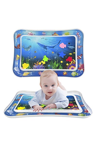 Generic 1pc Square Seal Pattern Inflatable Kids Water Mat with Built-in Floaters, Inflatable Playmat