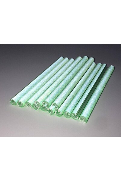 Avex Set of 12 reflective bicycle spoke ornaments, green color