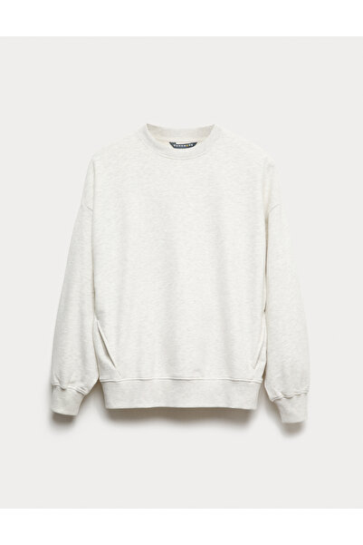 Marks & Spencer Goodmove Pamuk Karışımlı Yuvarlak Yaka Oversize Sweatshirt