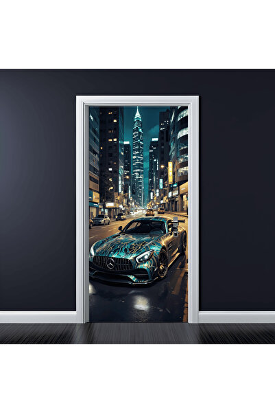 Avex Folie cu imprimeu color pentru decorarea ușilor, dimensiune 200 x 90cm, ...