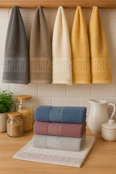 Mira Home 6 Piece Kitchen Towel Set 100% Cotton Tendy
