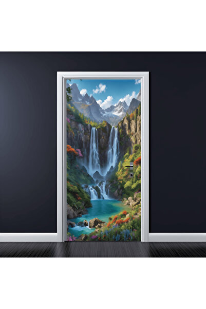 Avex Folie imprimată color pentru decorarea ușilor, dimensiune 200 x 90 cm, m...
