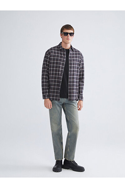 LC Waikiki Візія Новий сезон Зручний крій Довгі рукави Картатий чоловічий сорочковий піджак