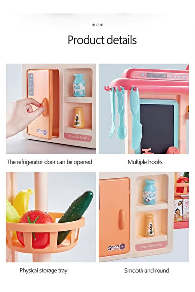 Generic 42-piece kitchen toy set, simulated kitchen, with faucet, lights, spray, and sounds