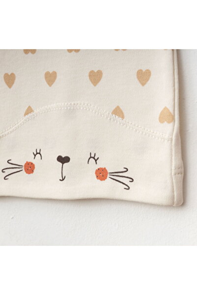 Gümüş Baby Kids Baby Hospital Release Set of 5, Front Open, with Printed Socks, 100% Cotton Fabric