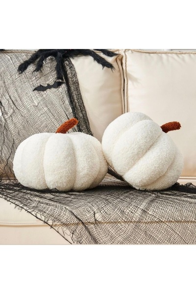 oiphome Κολοκύθα Διακοσμητική 2 τεμάχια λευκή 30 εκ.