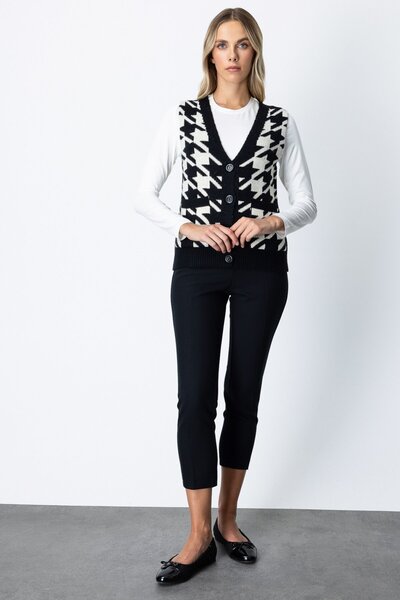 ON Безръкавен жилет с рибена кост